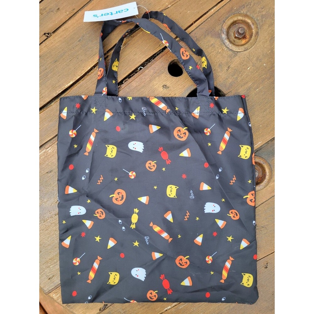 Carter's Halloween Treat Bag Black Orange Ghost Pumpkins Cats Children's